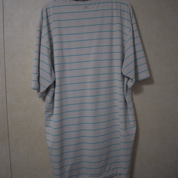 Peter Millar Summer Comfort Golf Polo Blue/Green/White Striped XXL - Picture 7 of 7